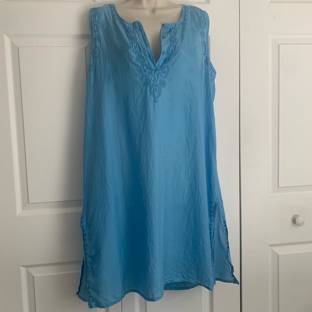 Victoria’s Secret All Silk‎ Embroidered Tunic Dress Size XL
